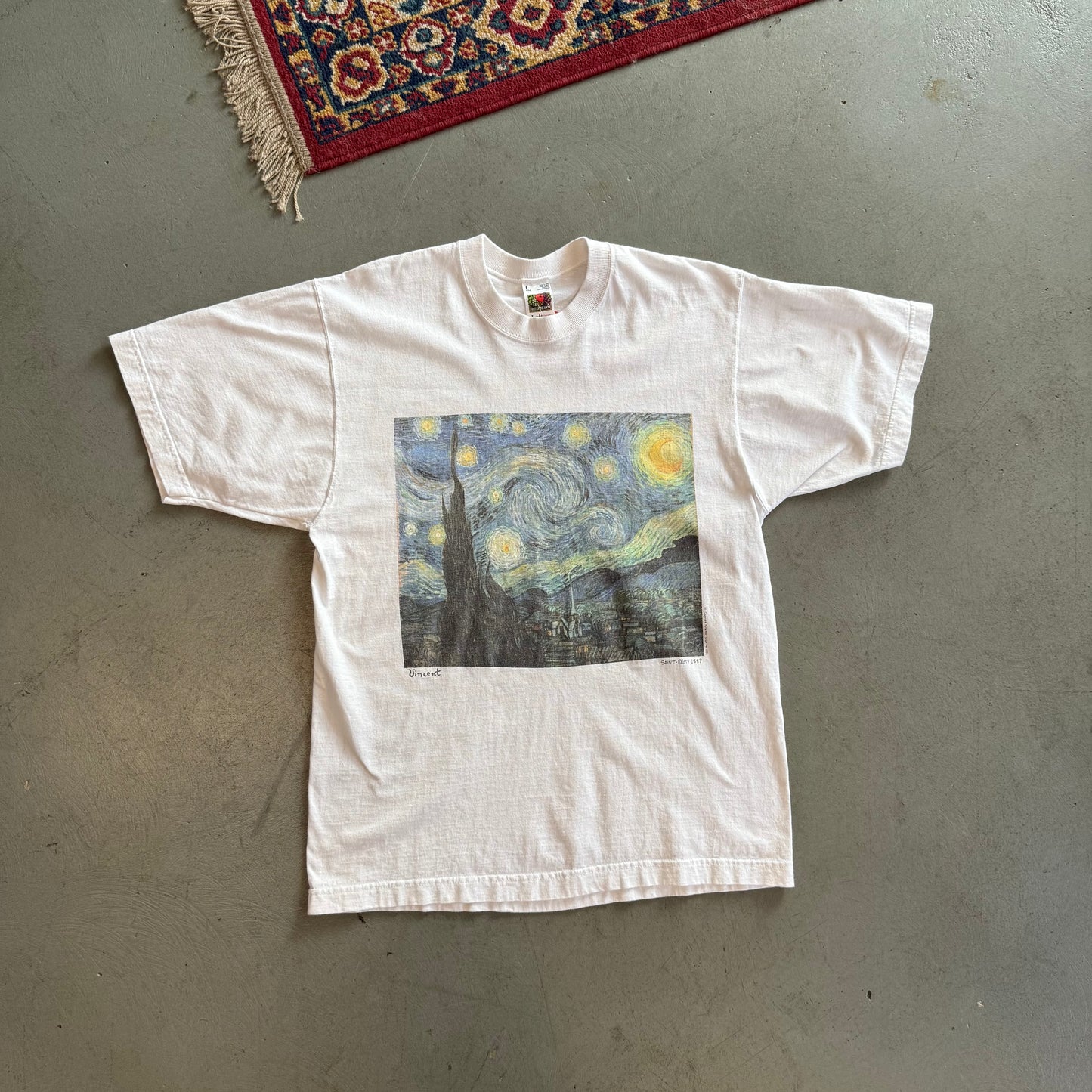 Vintage Starry Night Van Gogh T-shirt - Large