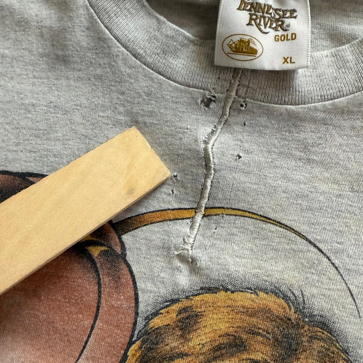 Vintage Troy Aikman Big Head Tee - REPAIRED - XL