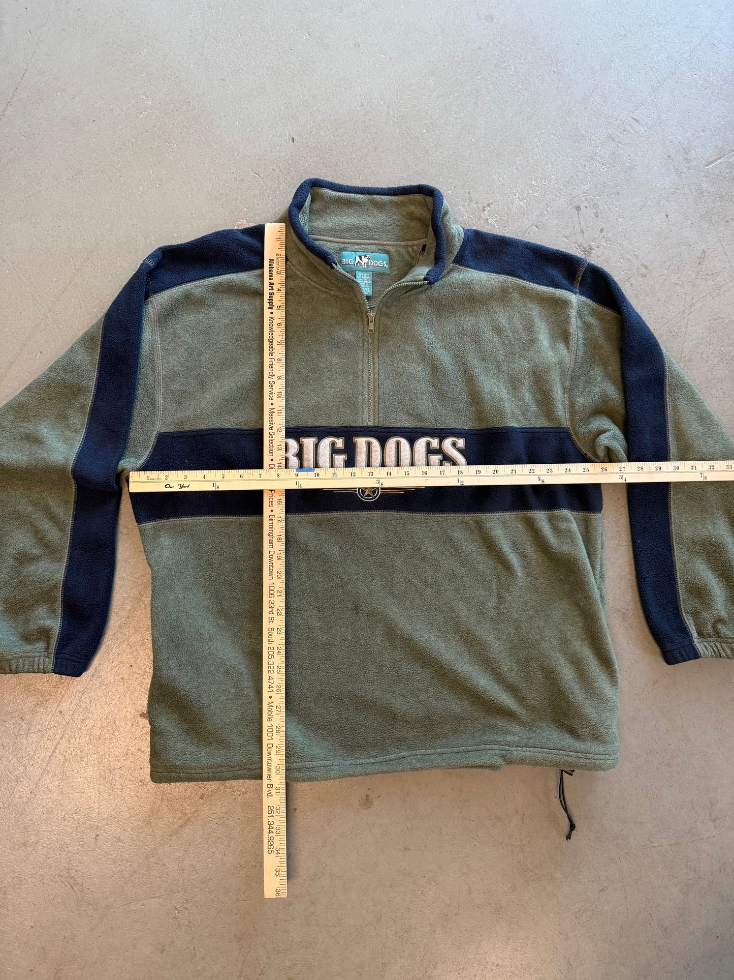 Vintage Big Dogs Quarter Zip Pullover - XL