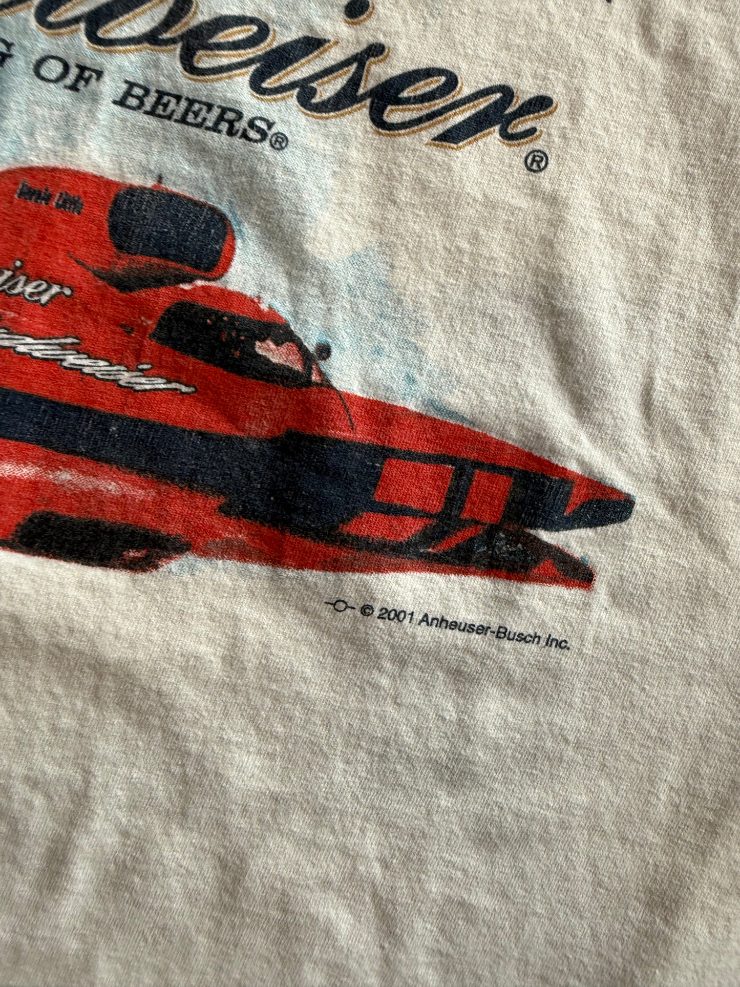 Vintage Budweiser Boat Racing Tee - Measurements in pics