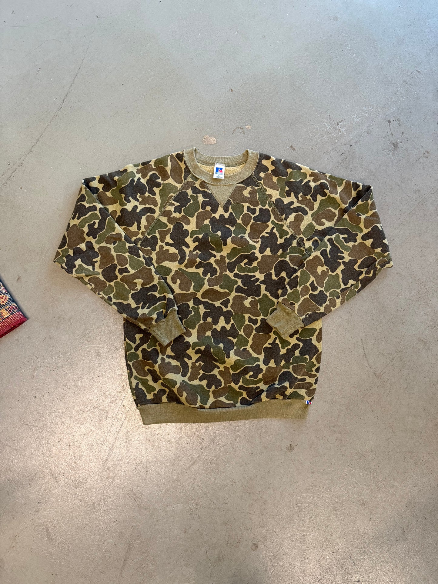 Vintage Camo Russell Sweatshirt - Large