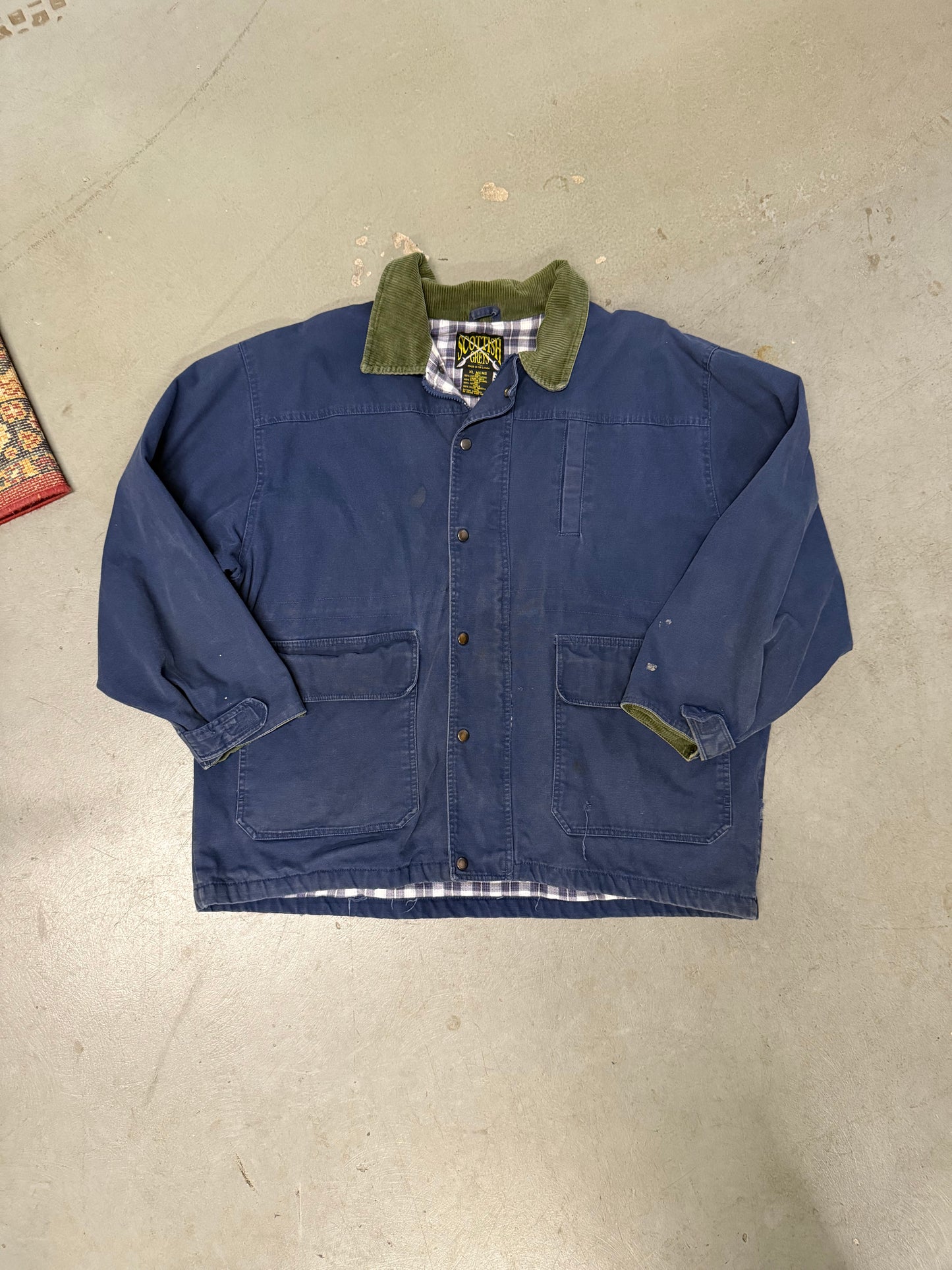 90's Scottish Grey Chore Coat - XL
