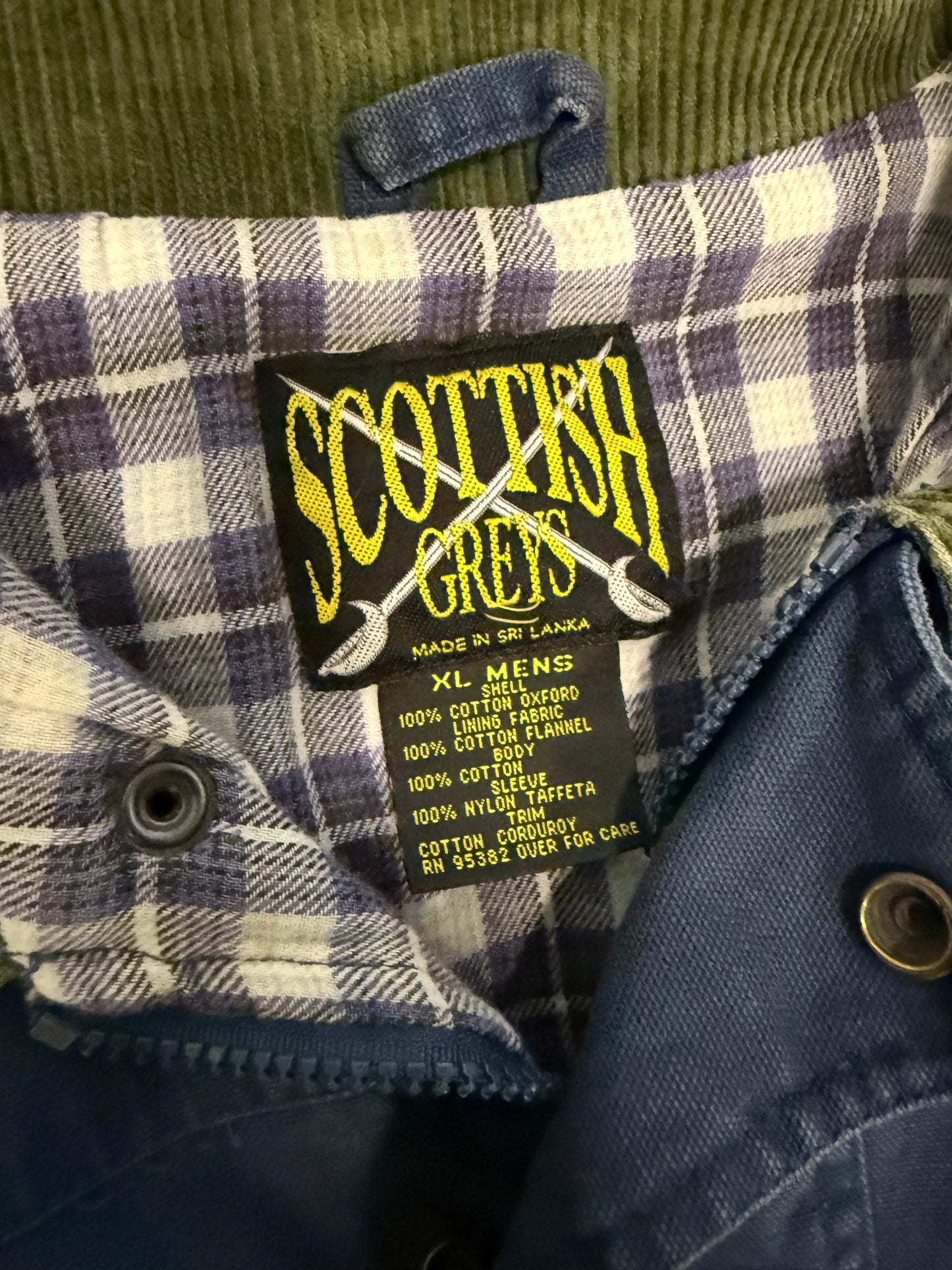 90's Scottish Grey Chore Coat - XL