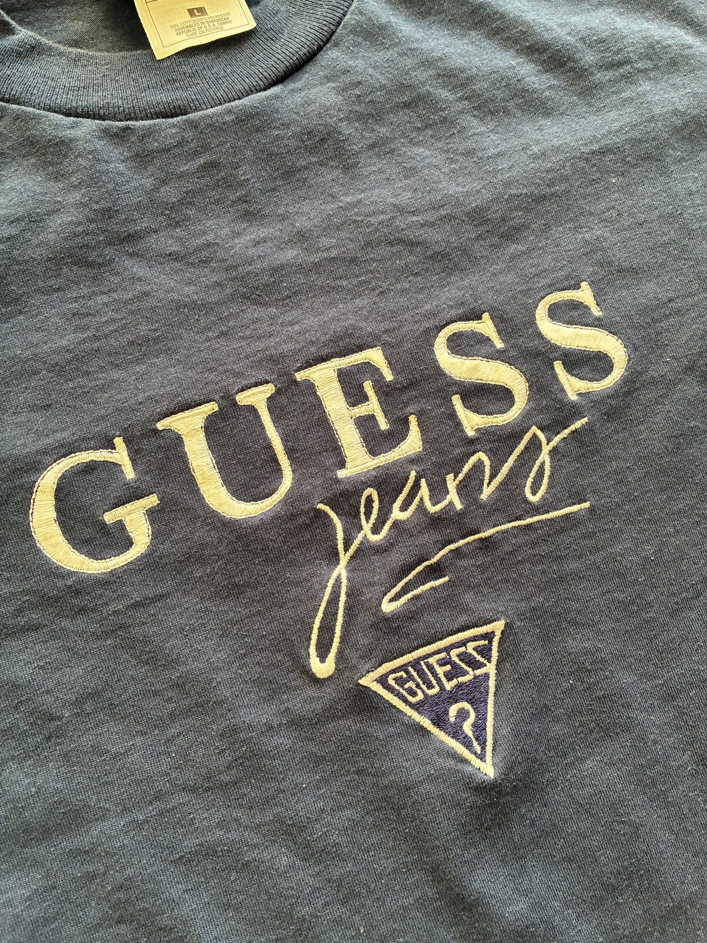 90's Guess Jean Embroidered Tee - Large