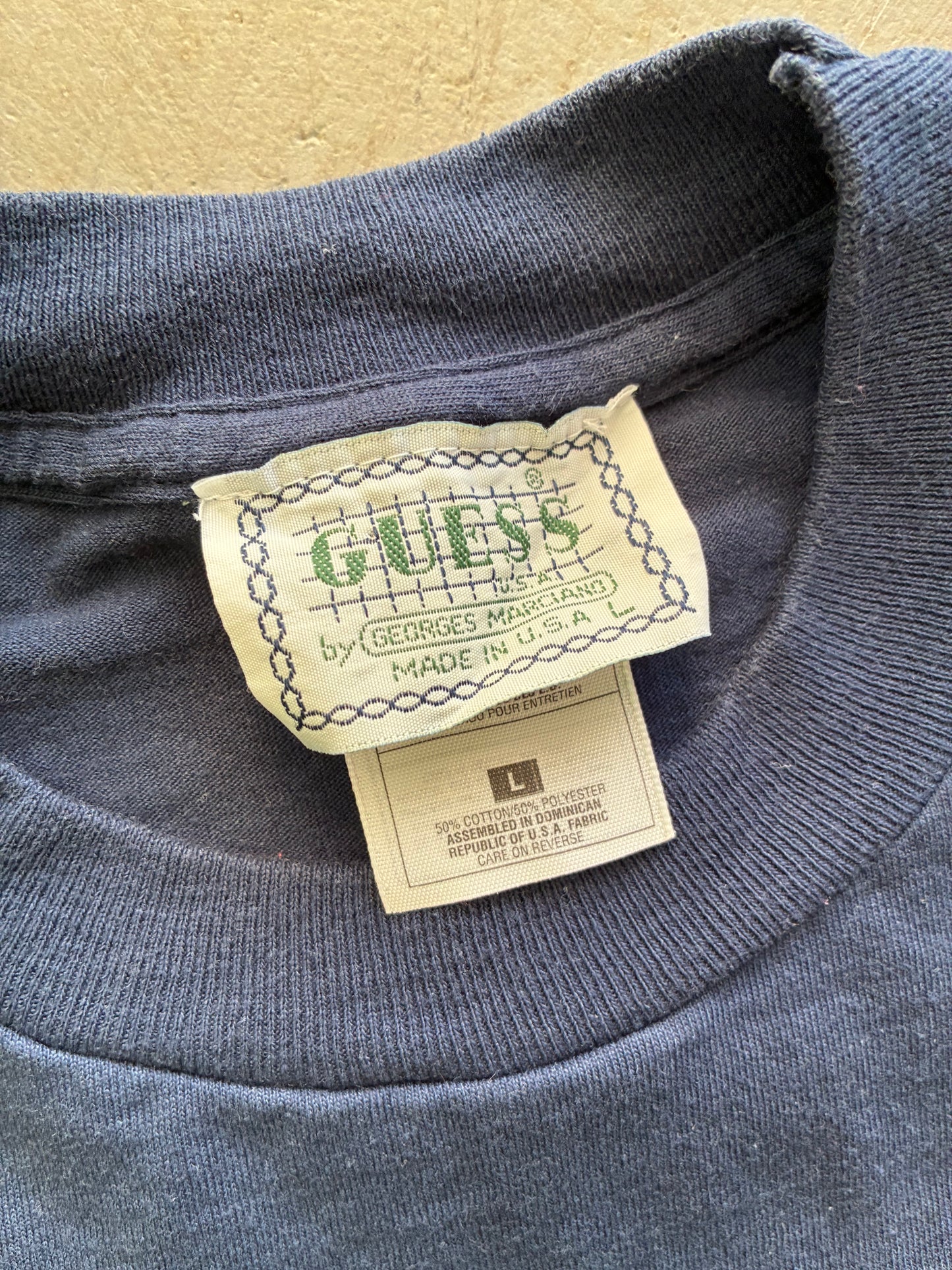 90's Guess Jean Embroidered Tee - Large