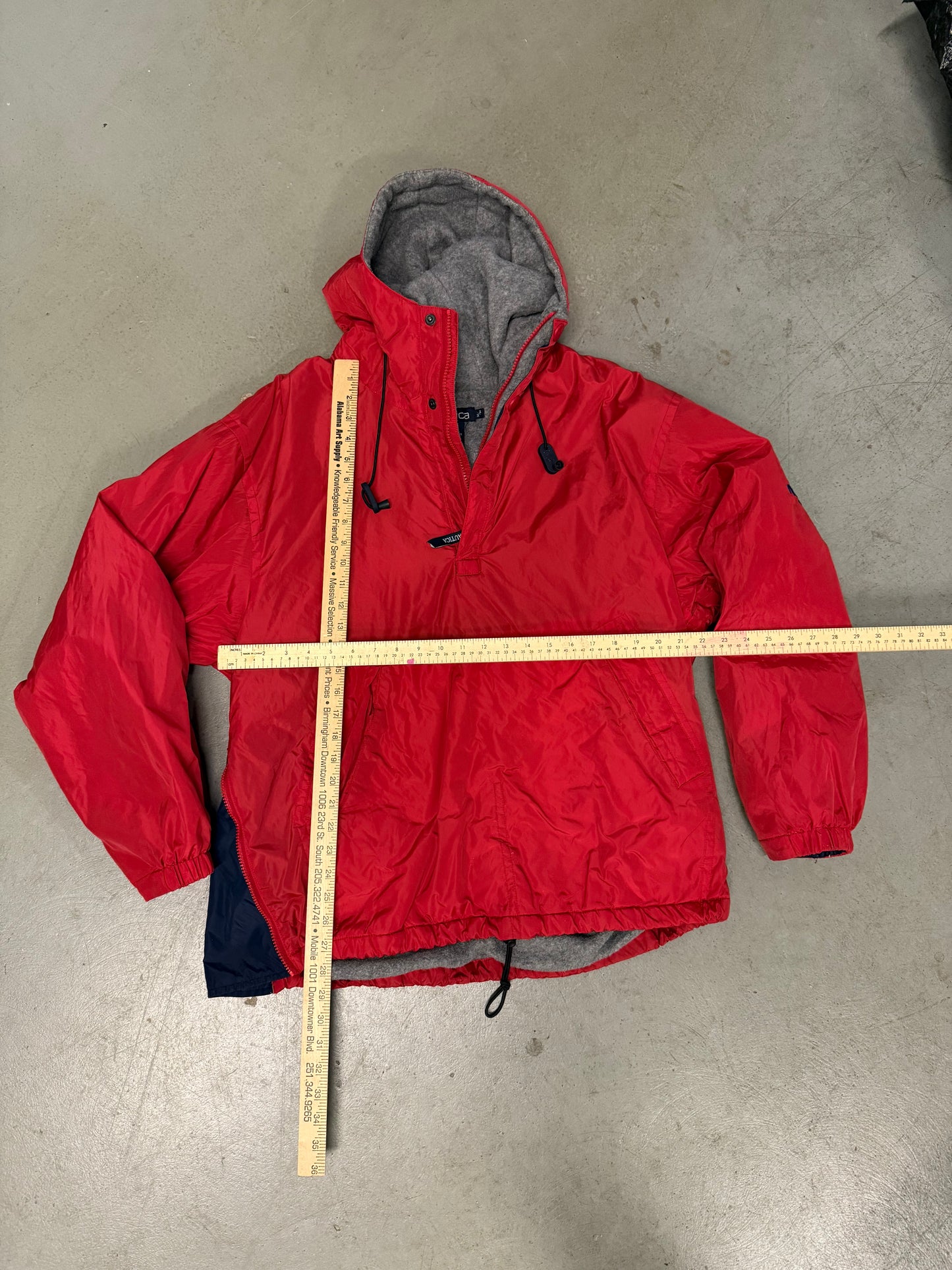 Y2K Nautica North Island Fleece Lined Hoodie - Medium