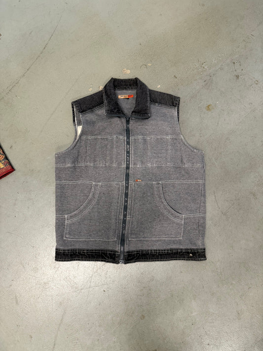 Y2K Rooky Insulated Denim Vest - Measured