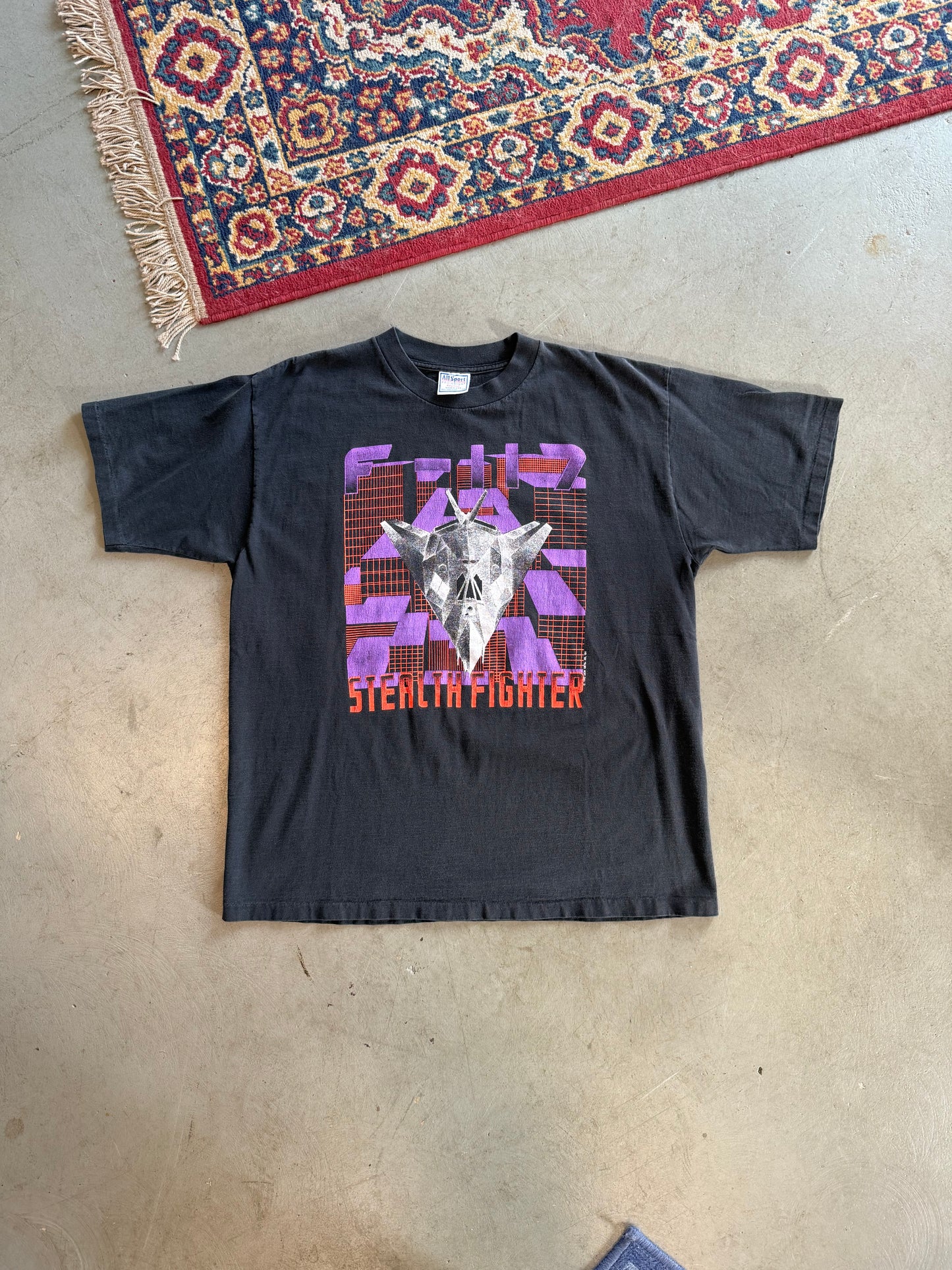 Vintage F-117 Fighter Jet T-Shirt '92 - XL