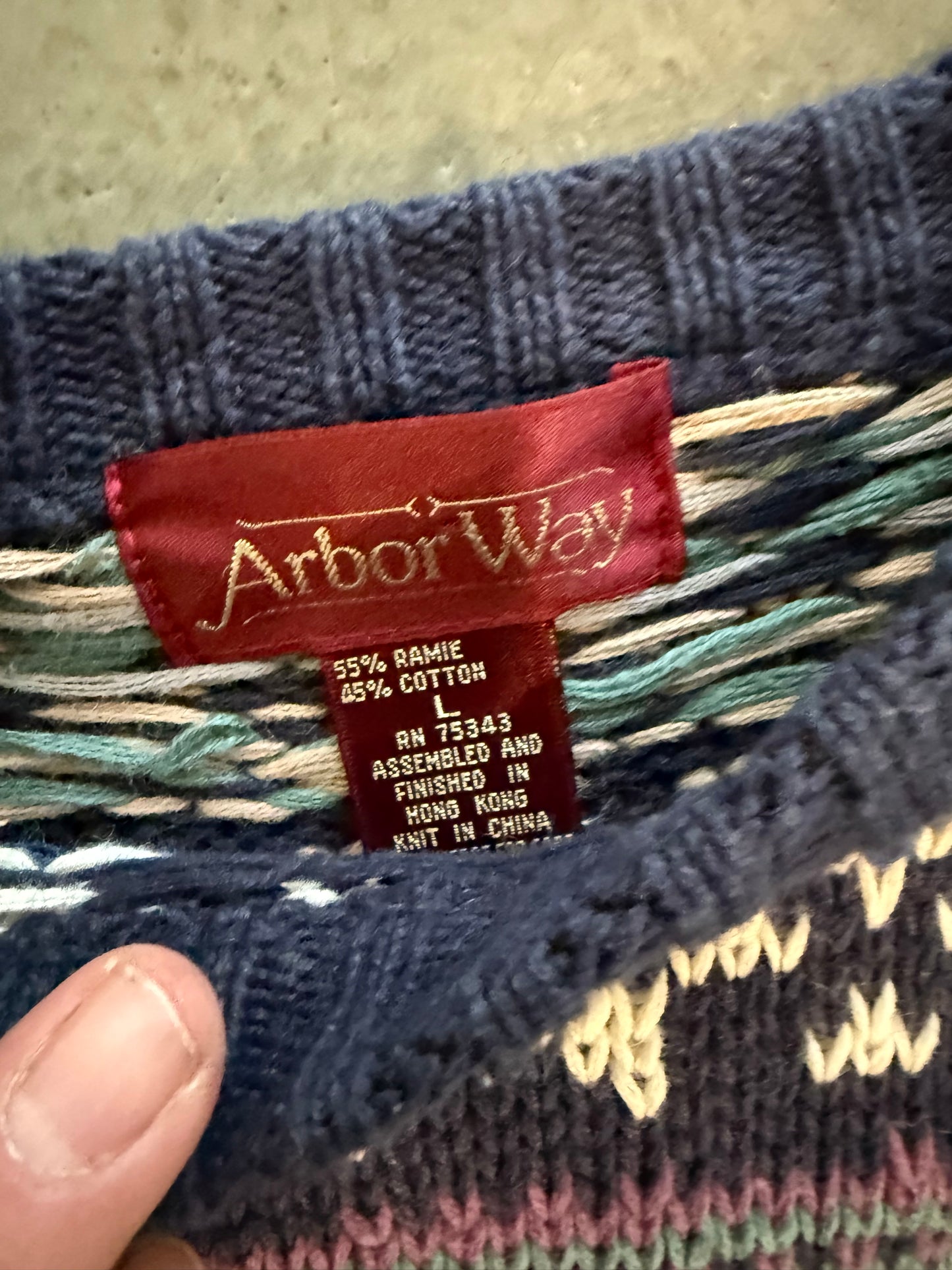 Vintage Arbor West Knit Sweater - Large