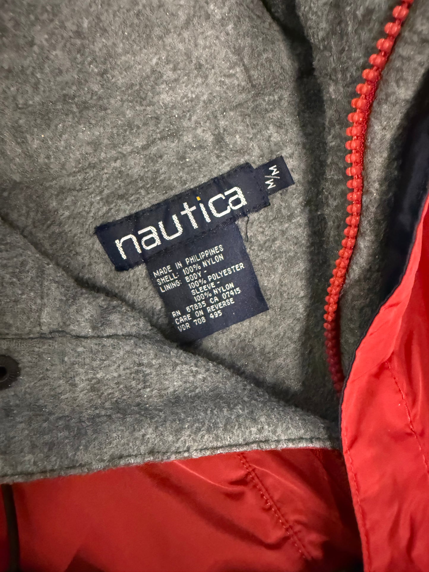 Y2K Nautica North Island Fleece Lined Hoodie - Medium