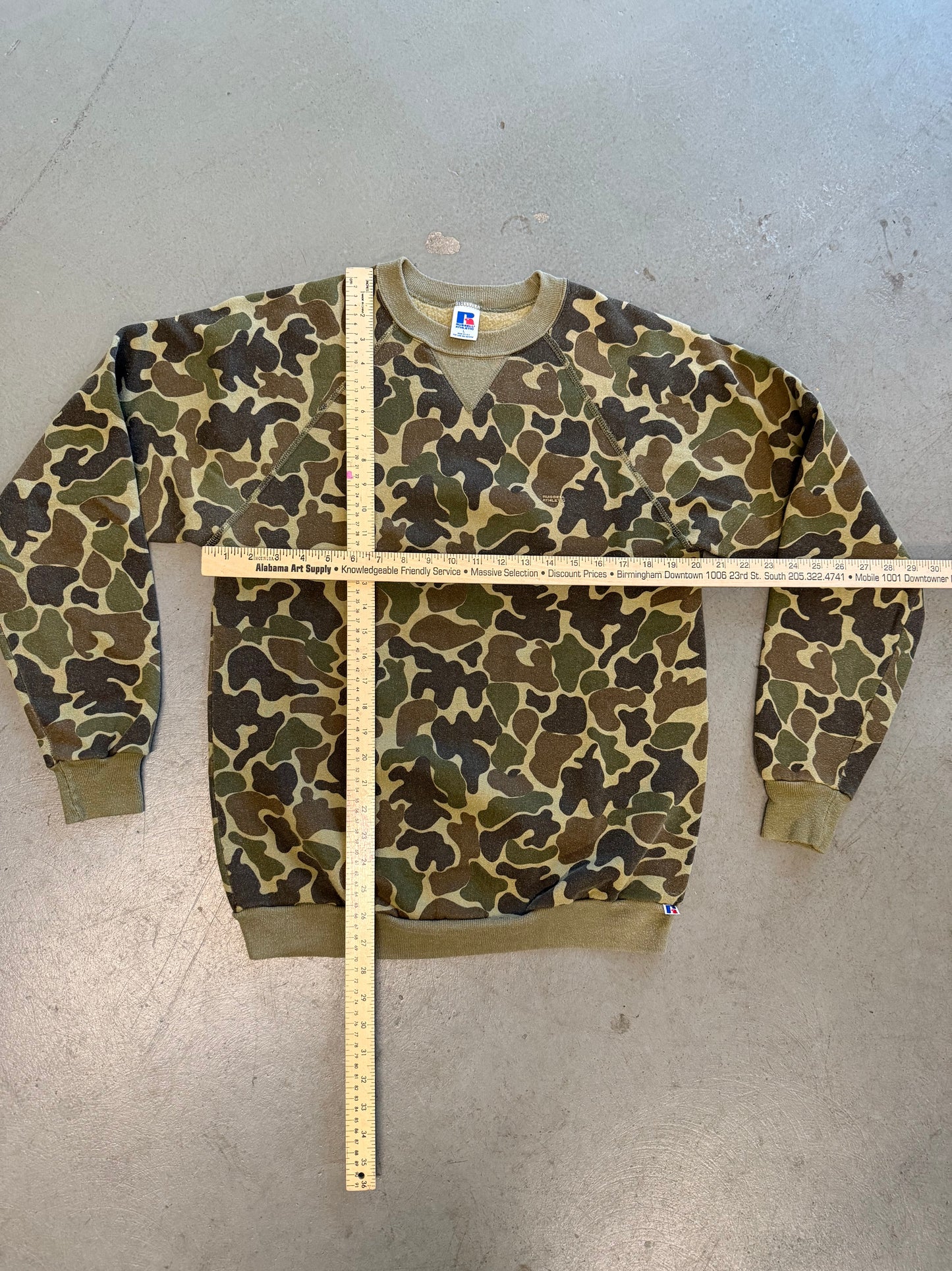 Vintage Camo Russell Sweatshirt - Large