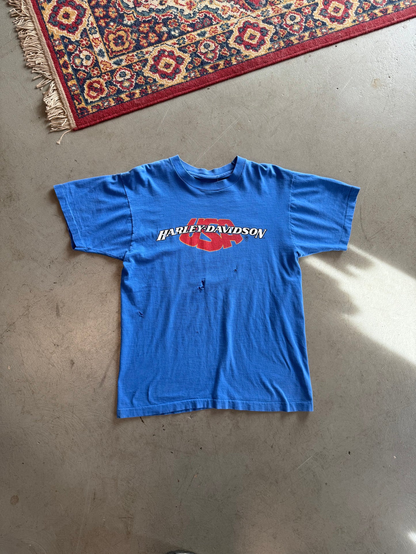 Vintage Distressed Harley Davidson Shirt - Measurements in pics