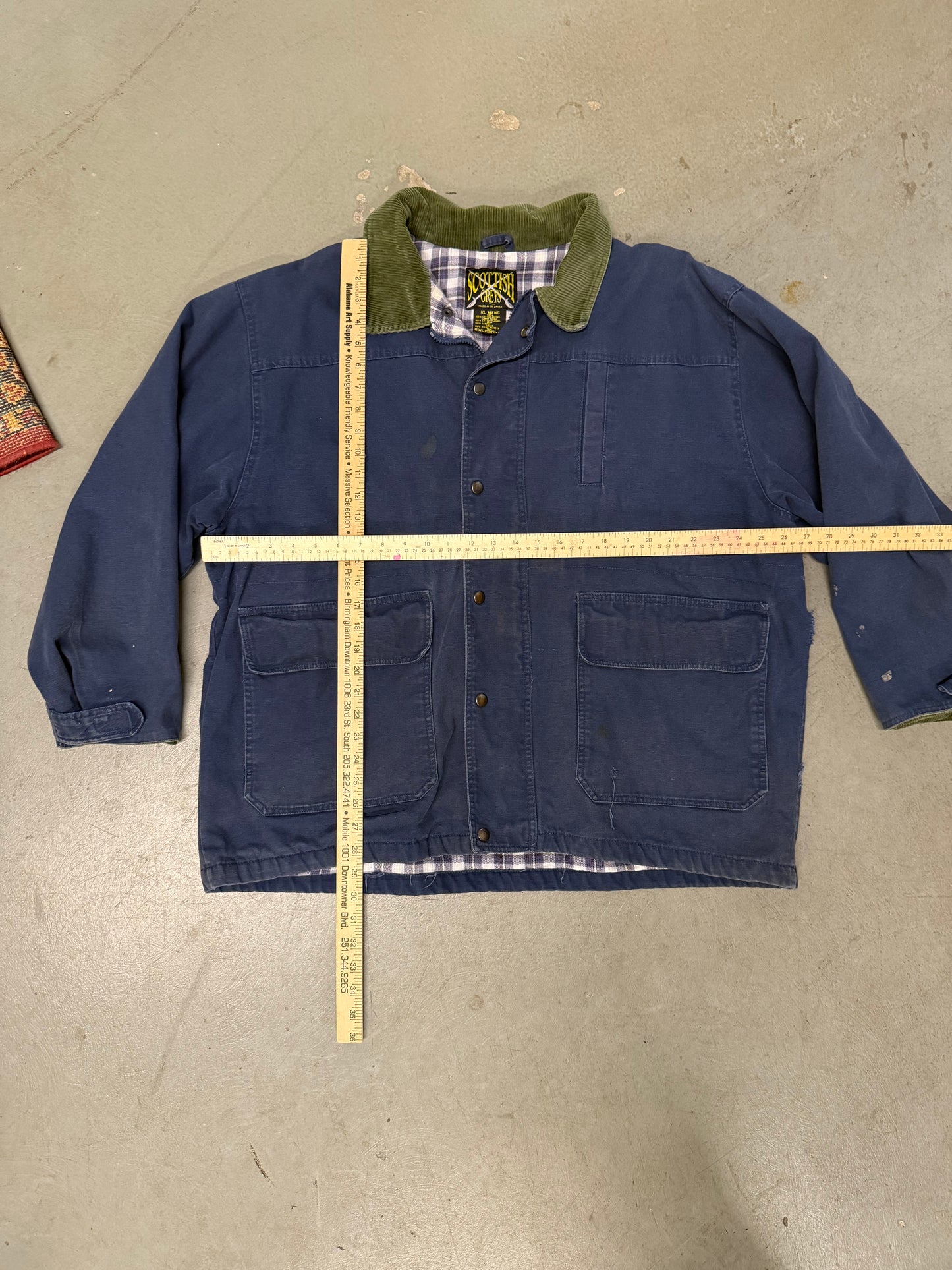 90's Scottish Grey Chore Coat - XL