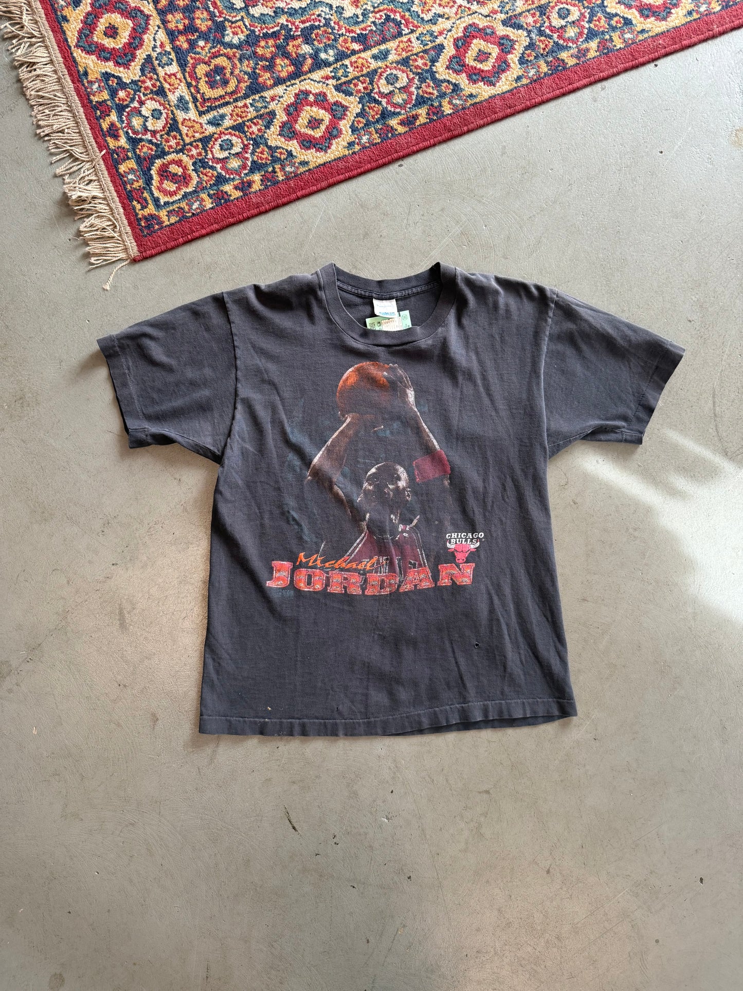 Vintage Distressed Salem Sportswear Micheal Jordan Tee - Large