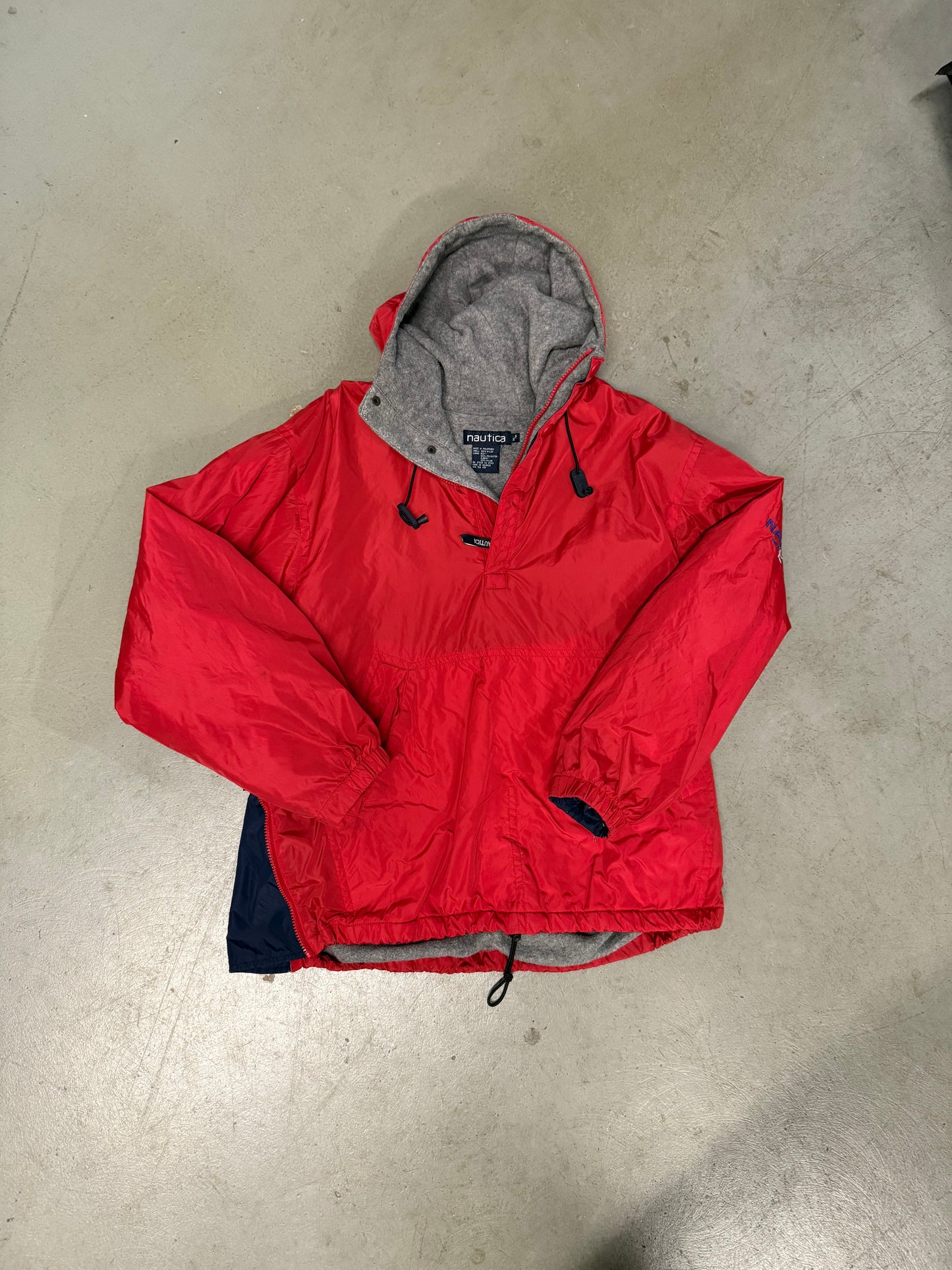 Y2K Nautica North Island Fleece Lined Hoodie - Medium