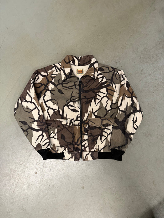 80's Dakota Outfitters Camo Full-zip Fleece Jacket - XL
