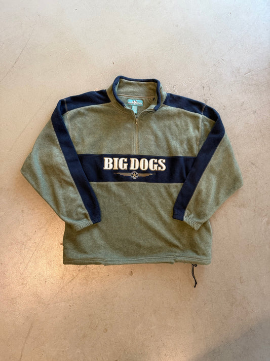 Vintage Big Dogs Quarter Zip Pullover - XL