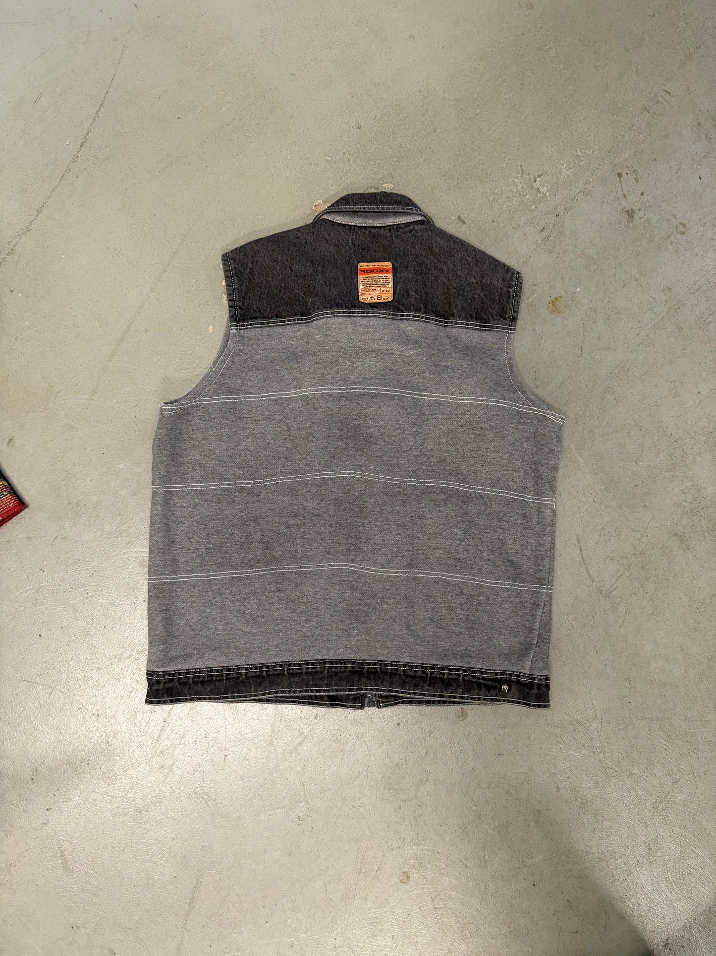 Y2K Rooky Insulated Denim Vest - Measured