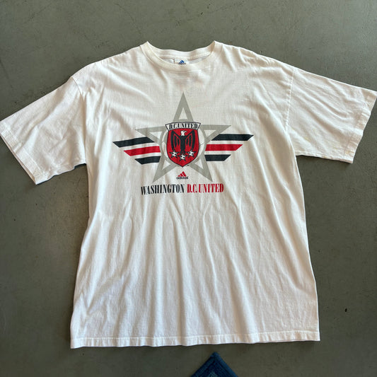Vintage Adidas DC United Big Logo Soccer T-shirt - XL