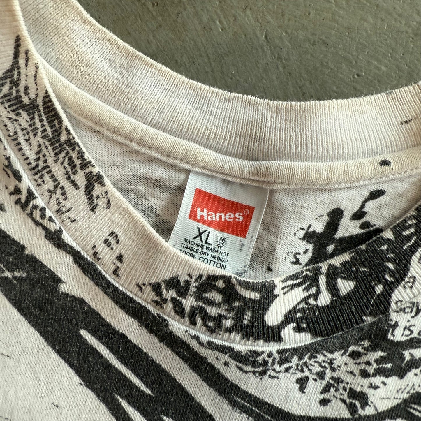Vintage AOP Einstein Euro T-shirt - XL