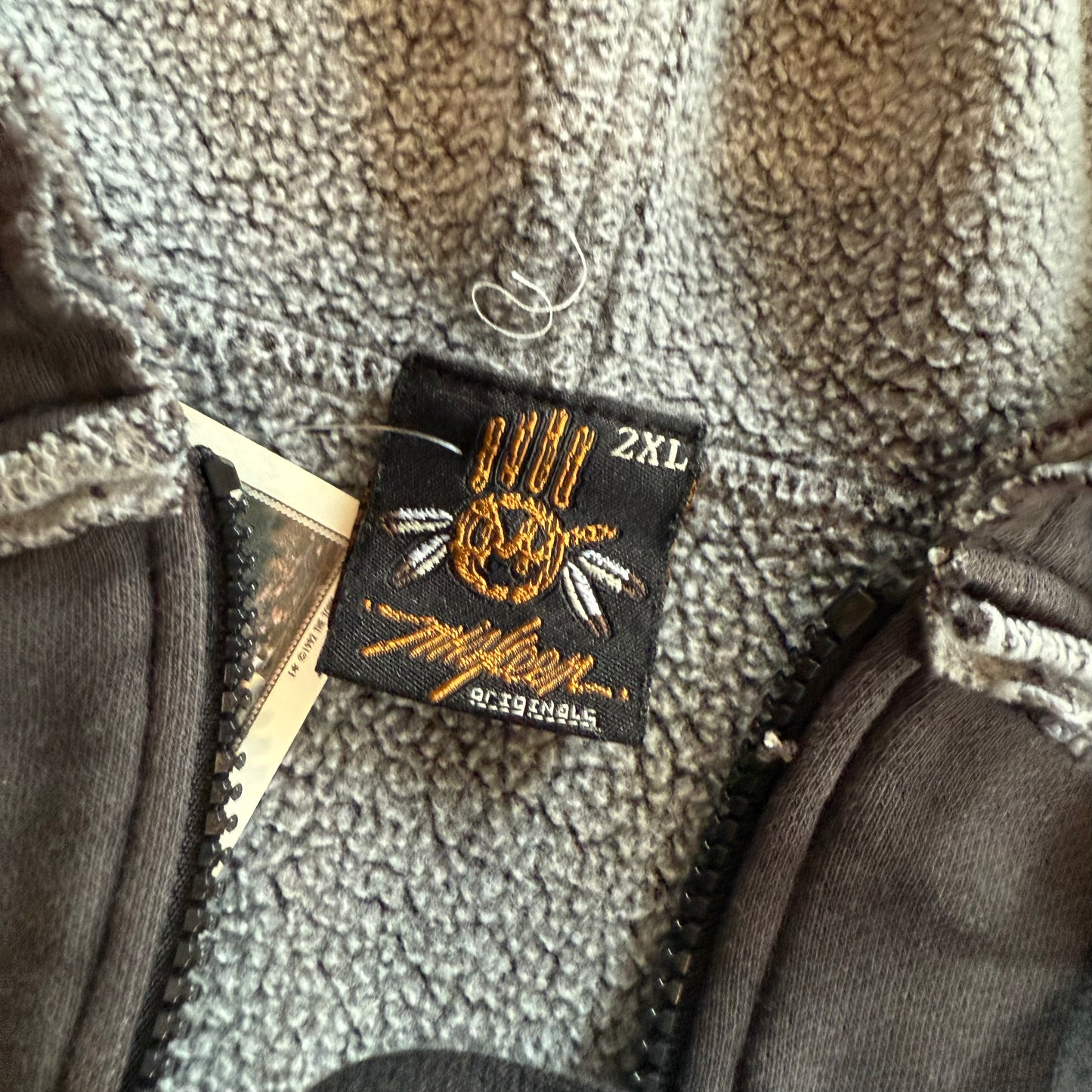 Y2K Hooded Native American Zip Up - XXL